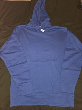 Independent Trading Company Navy Blue Pullover Hoodie Men’s Hooded Pockets L